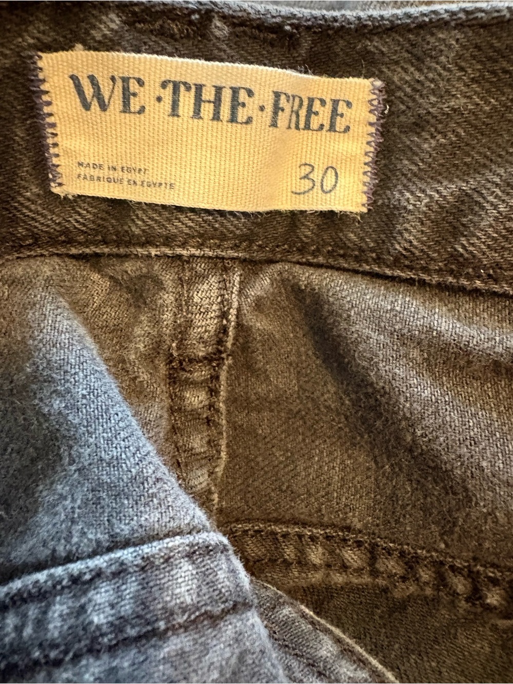 Free People We The Free Montana Undone Hem Short Black Lights Out - Picture 7 of 9